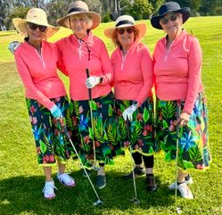 Third-place team Linda Cruzan, Bev Shaw, Anne Russell and Rita Johnson